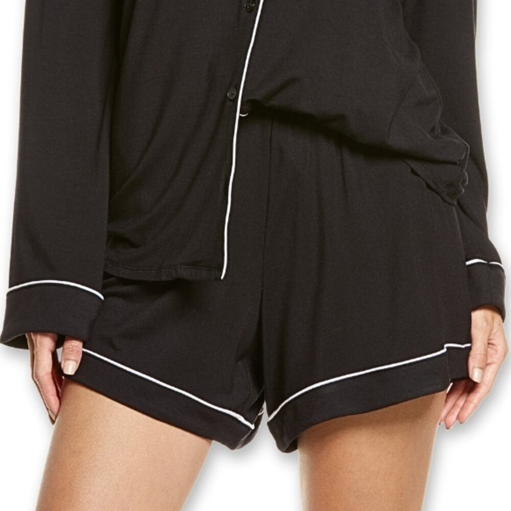 Nordstrom Lounge Shorts Stretchable Pull-On Lightweight Black Women's US L NWOT